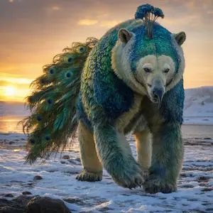 Peacock + Polar bear